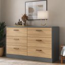 Ver imagem 1 de Cômoda Divino 6 Gavetas 100% Mdf Moderno