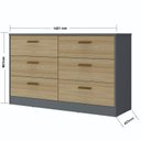 Ver imagem 3 de Cômoda Divino 6 Gavetas 100% Mdf Moderno