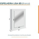 Ver imagem 3 de Conjunto para Banheiro Lavatório em Porcelanato com Cuba Esculpida, Gabinete Liso e Espelheira 60cm