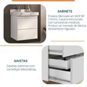 Ver imagem 6 de Conjunto para Banheiro Lavatório em Porcelanato com Cuba Esculpida, Gabinete Liso e Espelheira 60cm