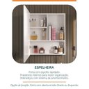 Ver imagem 4 de Conjunto para Banheiro Lavatório em Porcelanato com Cuba Esculpida, Gabinete Liso e Espelheira 60cm