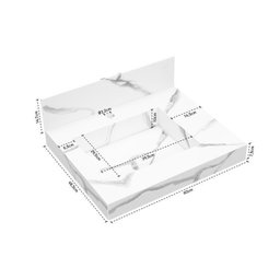 Conjunto para Banheiro Lavatório em Porcelanato com Cuba Esculpida, Gabinete Liso e Espelheira 60cm - 9
