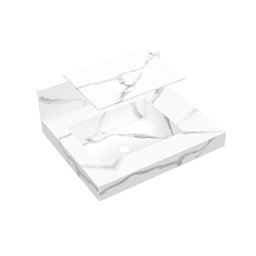Conjunto para Banheiro Lavatório em Porcelanato com Cuba Esculpida, Gabinete Liso e Espelheira 60cm - 15
