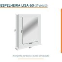 Ver imagem 3 de Conjunto para Banheiro Lavatório em Porcelanato com Cuba Esculpida, Gabinete Liso e Espelheira 60cm