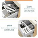 Ver imagem 7 de Conjunto para Banheiro Lavatório em Porcelanato com Cuba Esculpida, Gabinete Liso e Espelheira 60cm 