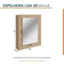 Ver imagem 3 de Conjunto para Banheiro Lavatório em Porcelanato com Cuba Esculpida, Gabinete Liso e Espelheira 60cm 