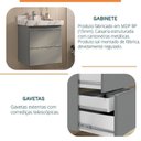 Ver imagem 6 de Conjunto para Banheiro Lavatório em Porcelanato com Cuba Esculpida, Gabinete Liso e Espelheira 60cm Cinza
