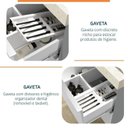 Ver imagem 7 de Conjunto para Banheiro Lavatório em Porcelanato com Cuba Esculpida, Gabinete Liso e Espelheira 60cm Cinza