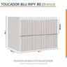 Conjunto para Banheiro Lavatório em Porcelanato com Cuba Esculpida, Gabinete e Espelheira Ripy 80cm - 5
