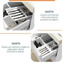 Ver mais imagens de Conjunto para Banheiro Lavatório em Porcelanato com Cuba Esculpida, Gabinete e Espelheira Ripy 80cm Branco