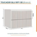 Ver imagem 5 de Conjunto para Banheiro Lavatório em Porcelanato com Cuba Esculpida, Gabinete e Espelheira Ripy 80cm Branco