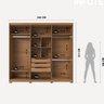 Guarda-roupa Casal 100% Mdf 6 Portas Memphis - 5