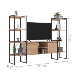 Rack 2 Portas com Estante Clean Montana - 3