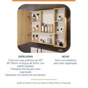 Ver imagem 4 de Conjunto para Banheiro Lavatório em Porcelanato com Cuba Esculpida, Gabinete e Espelheira Ripy 80cm Amarelo/Wood/Travertino