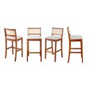 Ver imagem 1 de Kit 4 Banquetas com Encosto e Apoio para Pés Tiê CabeCasa MadeiraOriginals