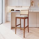 Ver imagem 2 de Kit 4 Banquetas com Encosto e Apoio para Pés Tiê CabeCasa MadeiraOriginals