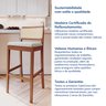 Kit 4 Banquetas com Encosto e Apoio para Pés Tiê CabeCasa MadeiraOriginals - 10