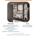 Ver imagem 4 de Conjunto para Banheiro Lavatório em Porcelanato com Cuba Esculpida, Gabinete e Espelheira Ripy 80cm Cinza