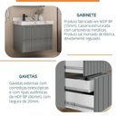 Ver imagem 6 de Conjunto para Banheiro Lavatório em Porcelanato com Cuba Esculpida, Gabinete e Espelheira Ripy 80cm Cinza