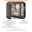 Ver imagem 4 de Conjunto para Banheiro Lavatório em Porcelanato com Cuba Esculpida, Gabinete e Espelheira Ripy 80cm