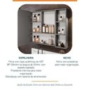 Ver imagem 4 de Conjunto para Banheiro Lavatório em Porcelanato com Cuba Esculpida, Gabinete e Espelheira Ripy 80cm 