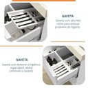 Ver mais imagens de Conjunto para Banheiro Lavatório em Porcelanato com Cuba Esculpida, Gabinete e Espelheira Lisa 80cm