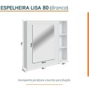 Ver imagem 3 de Conjunto para Banheiro Lavatório em Porcelanato com Cuba Esculpida, Gabinete e Espelheira Lisa 80cm
