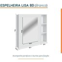 Ver imagem 3 de Conjunto para Banheiro Lavatório em Porcelanato com Cuba Esculpida, Gabinete e Espelheira Lisa 80cm