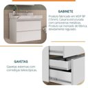 Ver imagem 7 de Conjunto para Banheiro Lavatório em Porcelanato com Cuba Esculpida, Gabinete e Espelheira Lisa 80cm