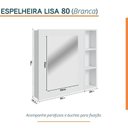 Ver imagem 3 de Conjunto para Banheiro Lavatório em Porcelanato com Cuba Esculpida, Gabinete e Espelheira Lisa 80cm