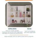 Ver imagem 4 de Conjunto para Banheiro Lavatório em Porcelanato com Cuba Esculpida, Gabinete e Espelheira Lisa 80cm