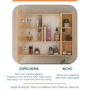 Ver imagem 4 de Conjunto para Banheiro Lavatório em Porcelanato com Cuba Esculpida, Gabinete e Espelheira Lisa 80cm