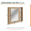 Ver imagem 3 de Conjunto para Banheiro Lavatório em Porcelanato com Cuba Esculpida, Gabinete e Espelheira Lisa 80cm