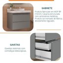 Ver imagem 6 de Conjunto para Banheiro Lavatório em Porcelanato com Cuba Esculpida, Gabinete e Espelheira Lisa 80cm