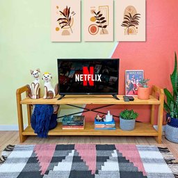 Rack de TV de Madeira Pinus Linea Nozes - 2