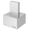 Ver imagem 1 de Kit 2 Acabamentos para Registro C 210 1/2, 3/4 e 1 Meber Metais Cinza/Cromado