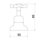 Ver imagem 2 de Kit 2 Acabamentos para Registro C 24 1/2 3/4 e 1 Meber Metais Cinza/Cromado