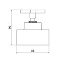 Ver imagem 2 de Kit 2 Acabamentos para Registro C 34 1.1/2" 1.1/4" Meber Metais Cinza/Cromado