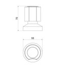 Ver imagem 2 de Kit 2 Acabamentos para Registro C 40 1/2, 3/4 e 1 Meber Metais Cinza/Cromado