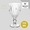 Jogo 4 Taça de Vidro Transparente com Borda Dourada Fio de Ouro Greek 345ml Wolff - 8