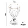 Jogo 4 Taça de Vidro Transparente com Borda Dourada Fio de Ouro Greek 345ml Wolff - 6
