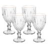 Jogo 4 Taça de Vidro Transparente com Borda Dourada Fio de Ouro Greek 345ml Wolff - 1