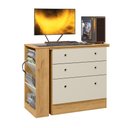 Ver imagem 5 de Cômoda com Mesa Giratória Gamer - Dritex:freijo/off White