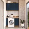 Lavanderia Modulada Kappesberg Celeste 3 Peças Nogueira/azul 120cm - 1