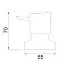 Ver imagem 2 de Kit 2 Acabamentos para Registro C 78 1/2, 3/4 e 1 Meber Metais Cinza/Cromado