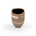 Ver imagem 2 de Vaso em Ceramica Areia C/pintura Branca M