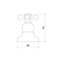Ver imagem 2 de Kit 2 Acabamentos para Registro Meber C 21 1/2" 3/4" 1" Cinza/Cromado