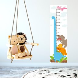 Régua de Altura Crescimento Infantil Adesivo Dinossauro - 2
