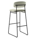 Ver imagem 2 de Banqueta Alta para Bancada Sala de Jantar Encosto e Assentos Estofados Linha Jaraguá.