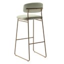 Ver imagem 2 de Banqueta Alta para Bancada Sala de Jantar Encosto e Assentos Estofados Linha Jaraguá.